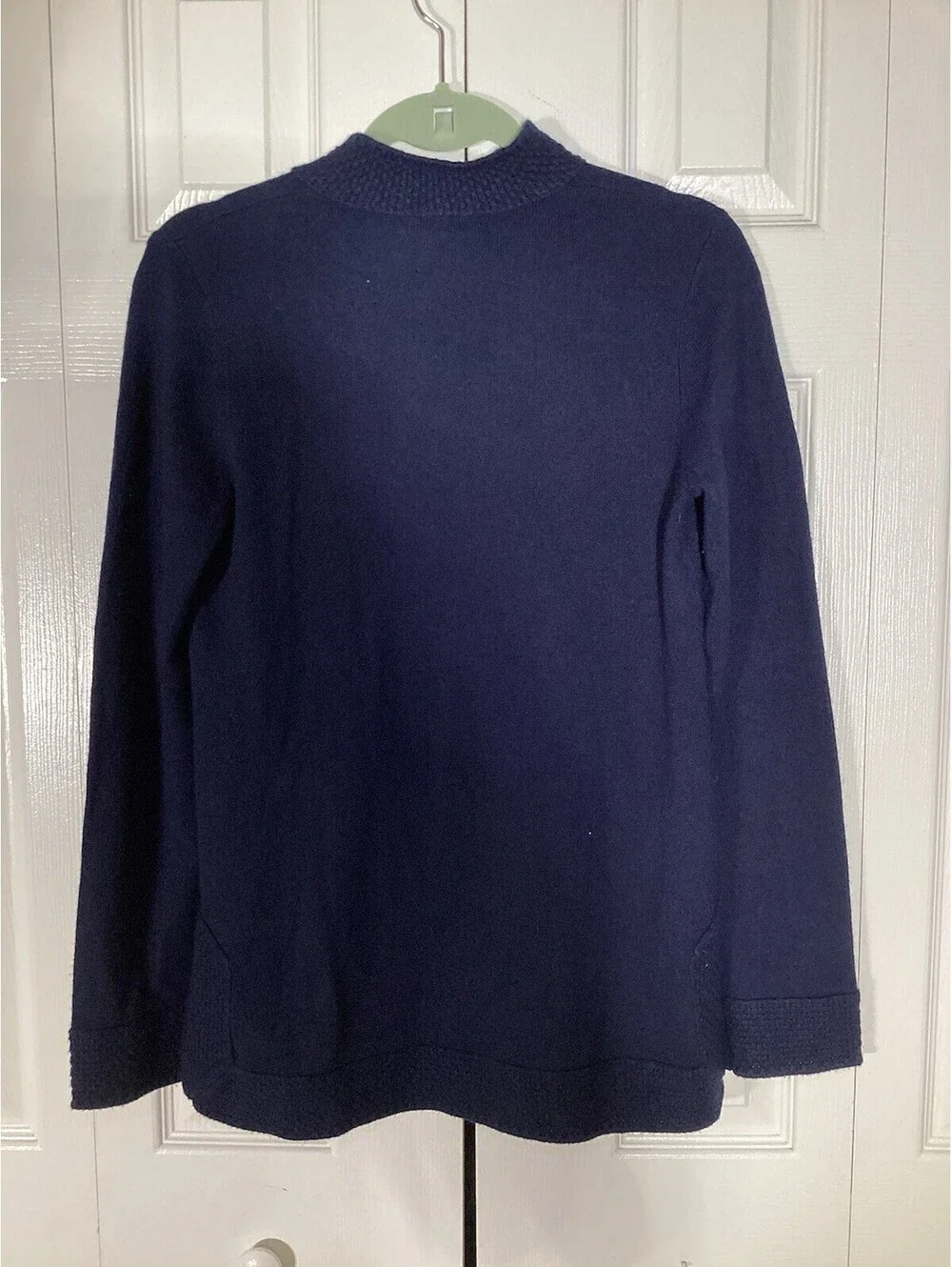 Tory Burch Lizzie 100% Cashmere Tunic Sweater Small Navi BlueOffice Neutral Soft